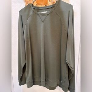 Men’s cozy earth Olive Green Long Sleeve bamboo shirt.